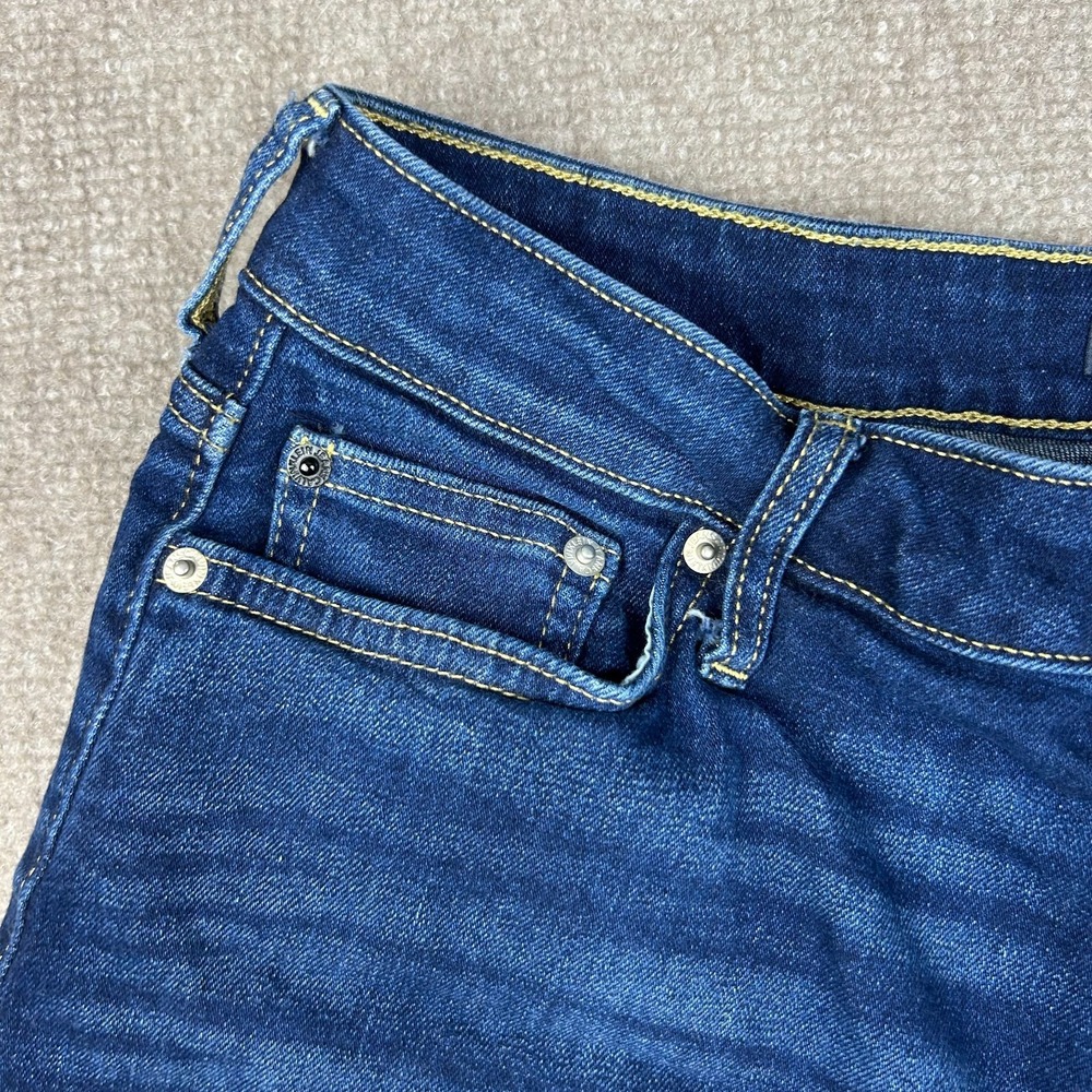 Calvin Klein Jeans Bermuda Shorts Womens 12 Blue Denim Stretch Cotton Mid Rise - Picture 6 of 15